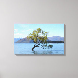 Die einsame Baumwoll-Wasserfarben-Canvas drucken Leinwanddruck
