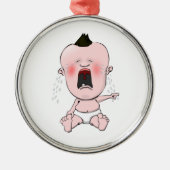 Die einsame Finger, die weint, Baby Silbernes Ornament (Vorne)