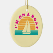 Die einsame Insel auf einem Boot Keramikornament (Rechts)