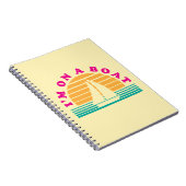 Die einsame Insel auf einem Boot Notizblock (Rechte Seite)