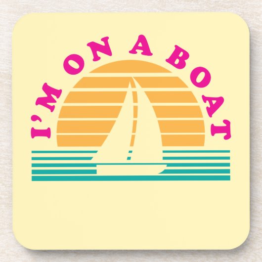 Die einsame Insel auf einem Boot Untersetzer (Vorderseite)