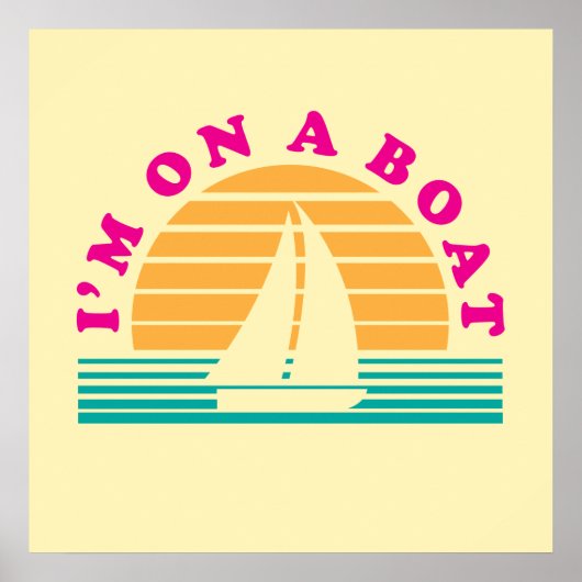 Die einsame Insel auf einem Schiff Poster (Vorne)