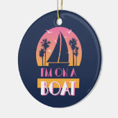 Die einsame Insel - ich bin auf einem Boot Keramikornament (Links)