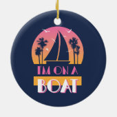 Die einsame Insel - ich bin auf einem Boot Keramikornament (Hinten)