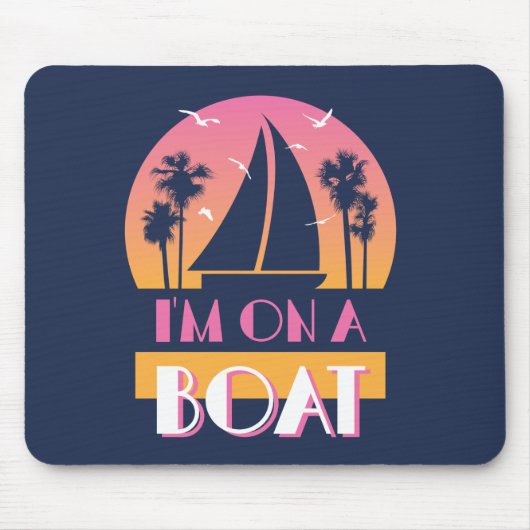 Die einsame Insel - ich bin auf einem Boot Mousepad (Vorne)