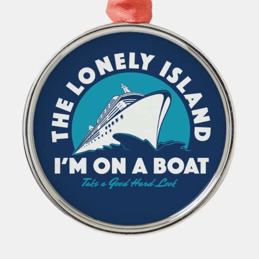 Die einsame Insel - nehmen Sie einen Blick Silbernes Ornament (Vorne)