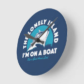 Die einsame Insel - schauen Sie mal rein Runde Wanduhr (Winkel)