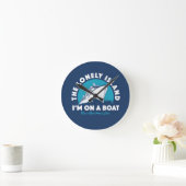 Die einsame Insel - schauen Sie mal rein Runde Wanduhr (Zuhause)