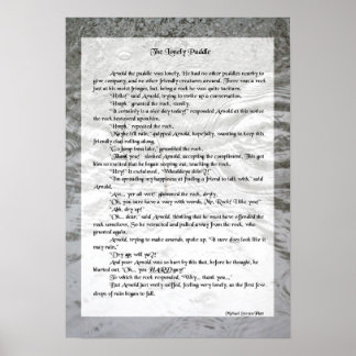 Die einsame Puddle-Poster-Geschichte Poster