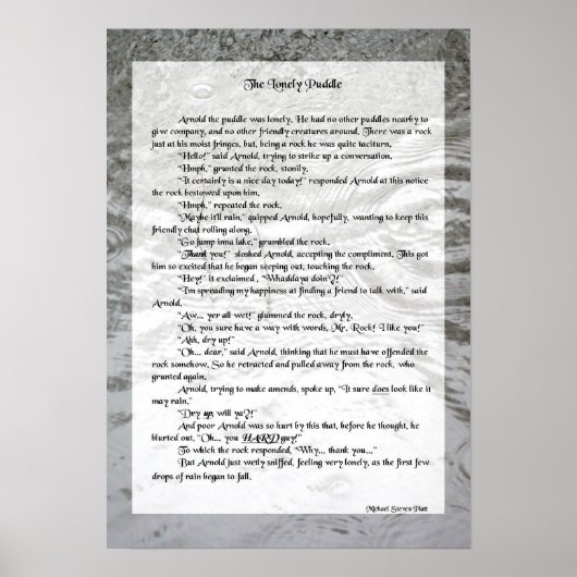 Die einsame Puddle-Poster-Geschichte Poster (Vorne)