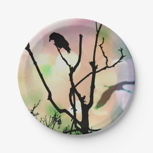 Die einsamen Crow Paper-Teller Pappteller (Vorderseite)
