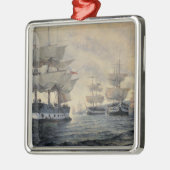 Die Einschiffung der befreienexpedition von PET Silbernes Ornament (Links)