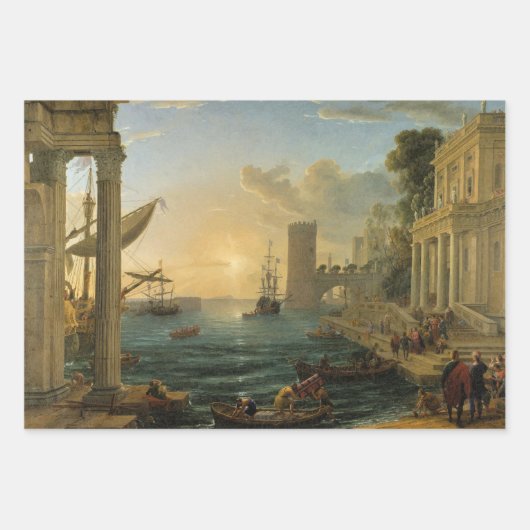 Die Einschiffung der Königin von Sheba Geschenkpapier Set (Vorderseite)
