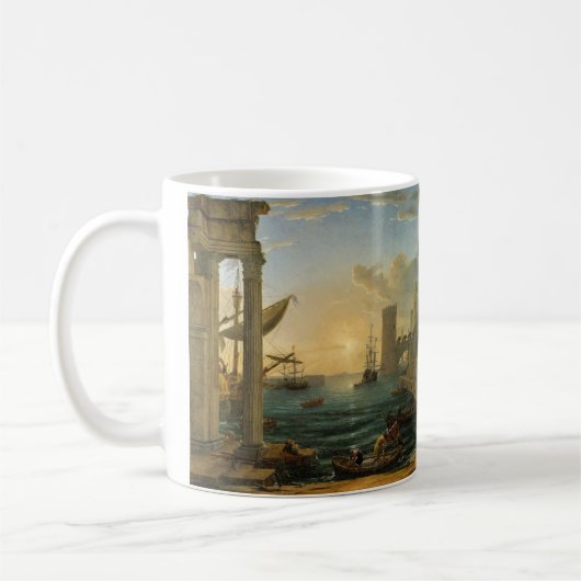 Die Einschiffung der Königin von Sheba Kaffeetasse (Links)