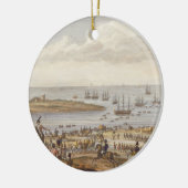 Die Einschiffung des Englisch in Holland, 30 Nove Keramikornament (Links)