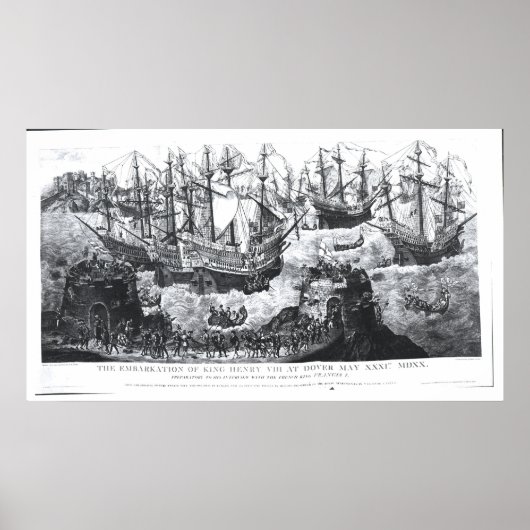 Die Einschiffung von Henry VIII in Dover Poster (Vorne)