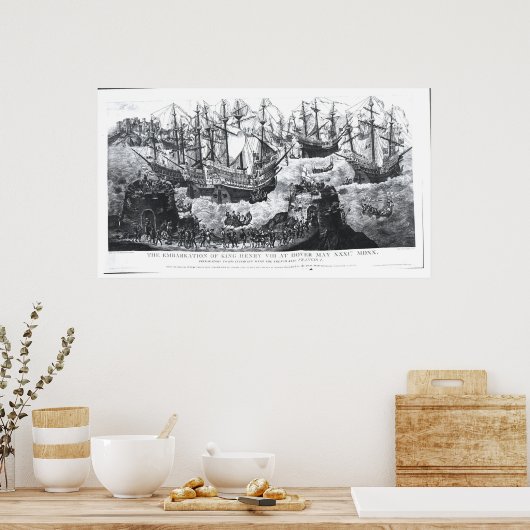 Die Einschiffung von Henry VIII in Dover Poster (Küche)