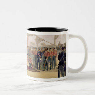 Die Einsetzung des Auftrages des Bades, Platte Zweifarbige Tasse
