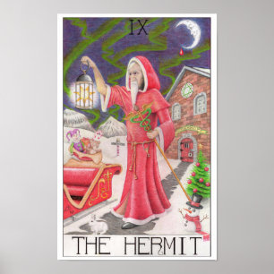 Die Einsiedler-Tarotkarte Poster