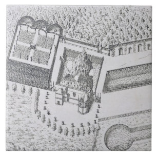 Die Einsiedlerei und der Maison Blanc am Chateau Fliese