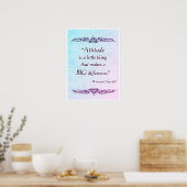 Die Einstellung ist etwas - Positives Zitat Poster (Küche)