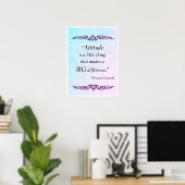 Die Einstellung ist etwas - Positives Zitat Poster (Heimbüro)
