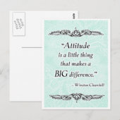 Die Einstellung ist etwas - Positives Zitat Postkarte (Vorne/Hinten)