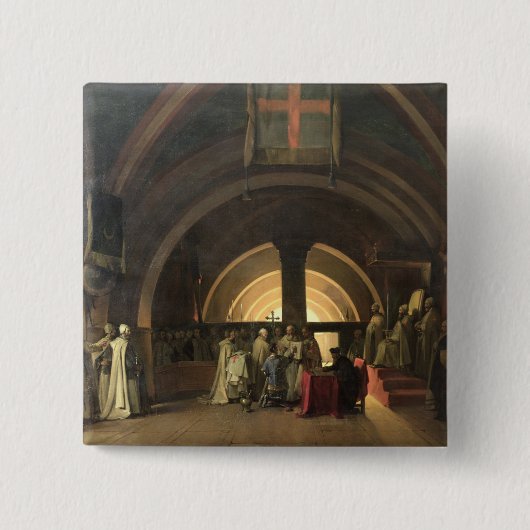 Die Einweihung von Jacques de Molay Button (Vorderseite)