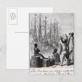Die Einwohner von Boston Throw Postkarte (Vorne/Hinten)