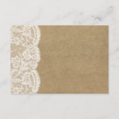 Die Einzelkarten der Kraft & Spitzen-Hochzeitskoll Begleitkarte (Rückseite)