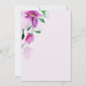 Die Einzigartigkeit der Blume der Wasserfarben des Ankündigung (Rückseite)