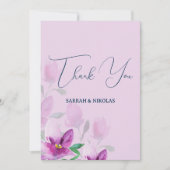 Die Einzigartigkeit der Blume der Wasserfarben des Dankeskarte (Vorderseite)