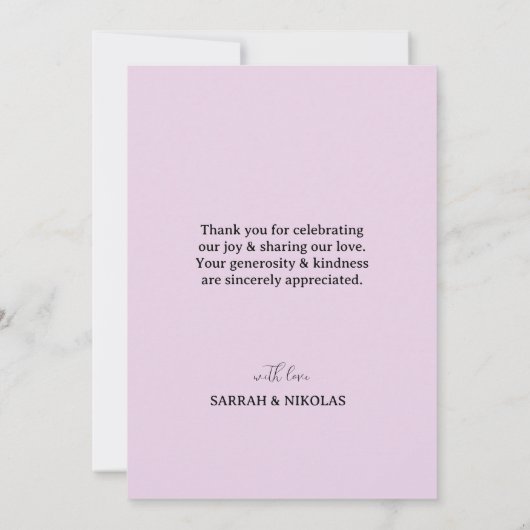 Die Einzigartigkeit der Blume der Wasserfarben des Dankeskarte (Rückseite)