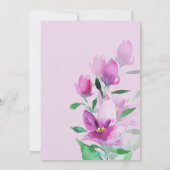 Die Einzigartigkeit der Blume der Wasserfarben des Einladung (Rückseite)