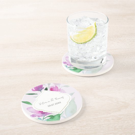 Die Einzigartigkeit der Blume der Wasserfarben des Getränkeuntersetzer (Seite)