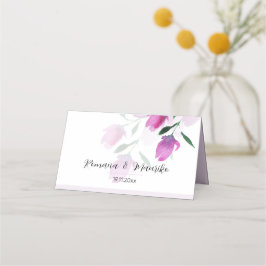 Die Einzigartigkeit der Blume der Wasserfarben des Platzkarte