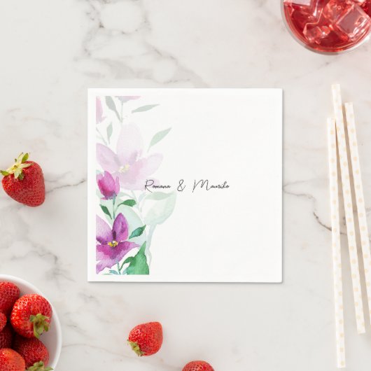 Die Einzigartigkeit der Blume der Wasserfarben des Serviette (Beispiel)