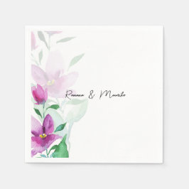 Die Einzigartigkeit der Blume der Wasserfarben des Serviette