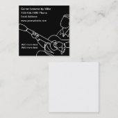 Die einzigartigsten Guitarakurse-Visitenkarten Quadratische Visitenkarte (Vorne/Hinten)