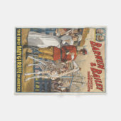 Die einzige Baby-Giraffe im Amerika-Zirkus-Plakat Fleecedecke (Vorderseite (Horizontal))