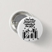 Die einzige gefährliche Minderheit Button (Vorne & Hinten)