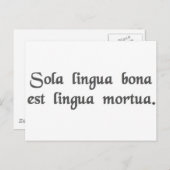 Die einzige gute Sprache ist eine tote Sprache. Postkarte (Vorne/Hinten)