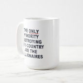 Die einzige Minderheit, die dieses Land zerstört.. Kaffeetasse (Vorderseite Links)