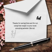 Die einzige Person, der wir auf Sharp-Objekte vert Dankeskarte