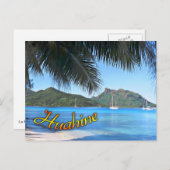 Die einzige Postkarte von Huahine (Vorne/Hinten)