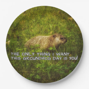 Die einzige Sache will ich dieser Groundhog Pappteller