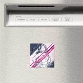 Die einzige und nur Wunder Frau Retro-Grafik Magnet (In Situ (Geschirrspüler))