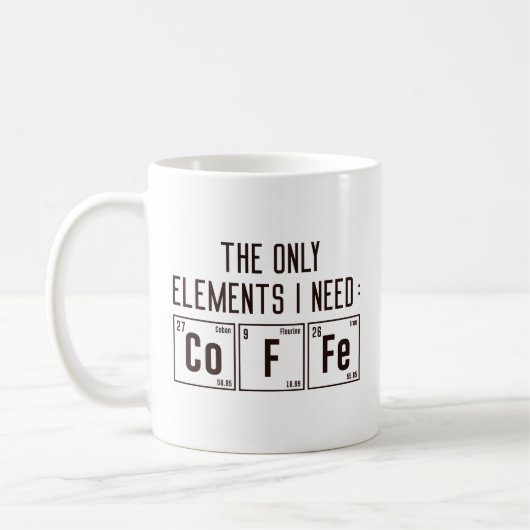 Die einzigen Elemente, die ich brauche Kaffeetasse (Links)
