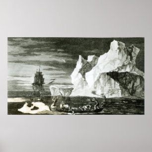 Die Eis-Inseln auf dem am 9. Januar 1773 Poster