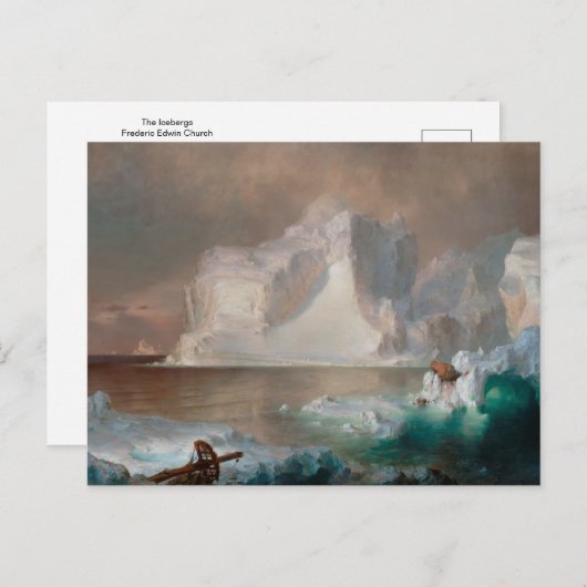 Die Eisberge der Frederic Edwin Church Postkarte (Vorne/Hinten)
